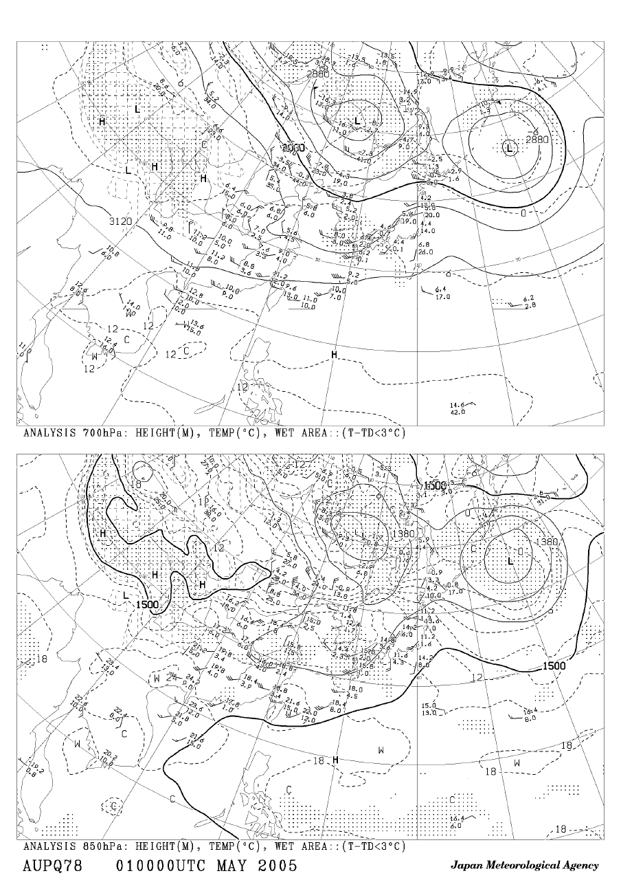 5��01��09�� 850hpa�E700hpa���w�V�C�}