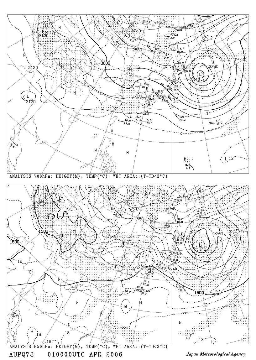 4��1��9�� 700hpa,850hpa���w�V�C�}